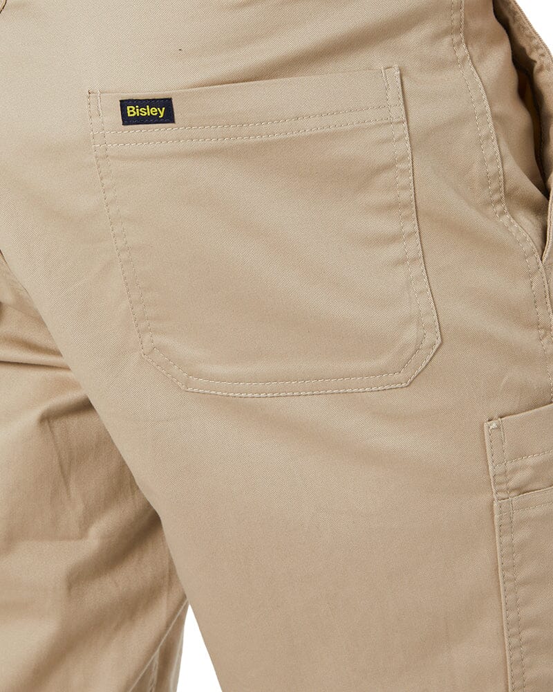 Stretch Cotton Drill Cargo Cuffed Pants - Stone - Image 7
