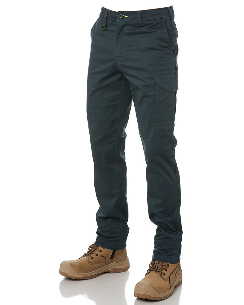 Stretch Cotton Drill Cargo Pants - Green - Image 3