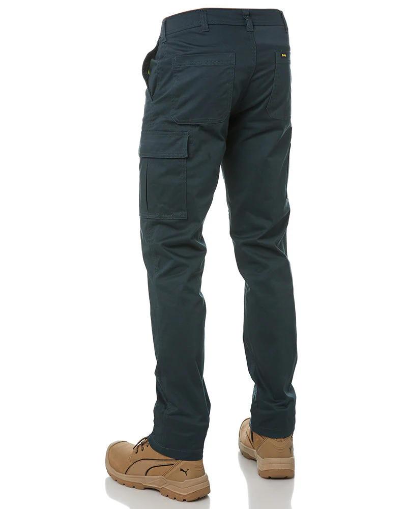 Stretch Cotton Drill Cargo Pants - Green - Image 4