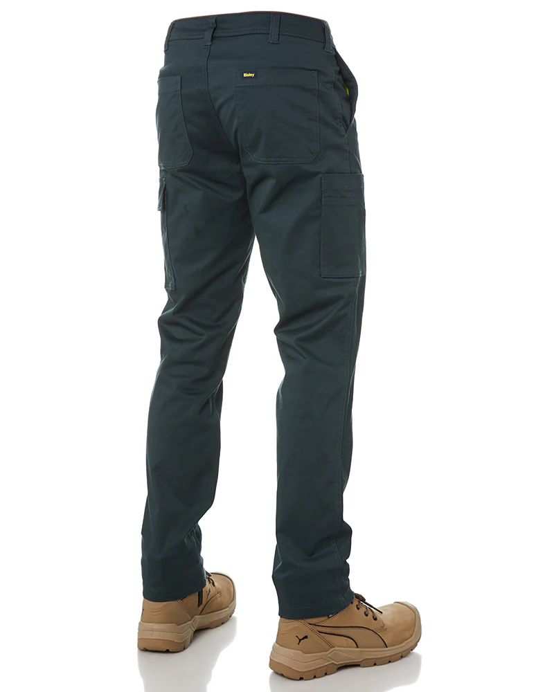 Stretch Cotton Drill Cargo Pants - Green - Image 5