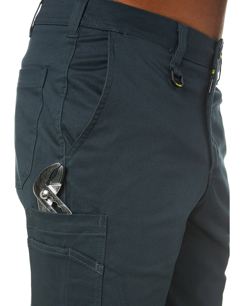 Stretch Cotton Drill Cargo Pants - Green - Image 6