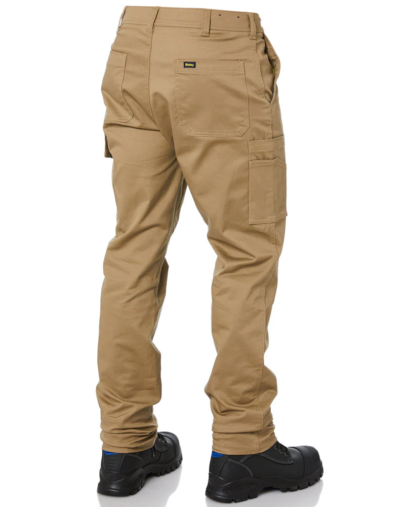 Stretch Cotton Drill Cargo Pants - Khaki - Image 5