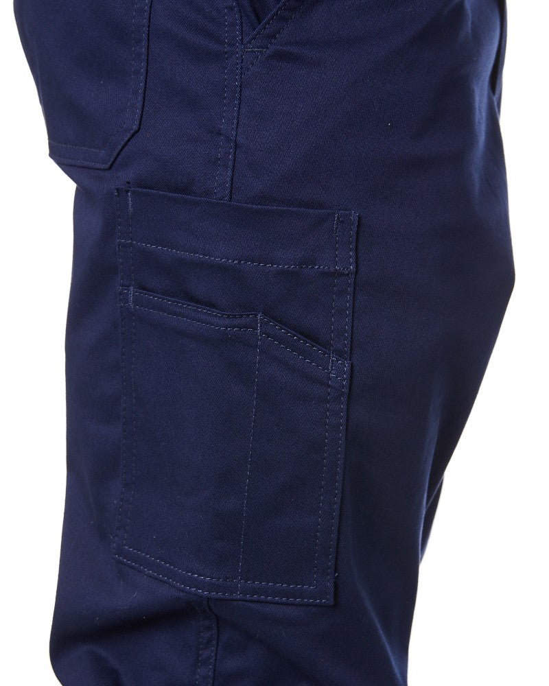 Stretch Cotton Drill Cargo Pants - Navy - Image 6