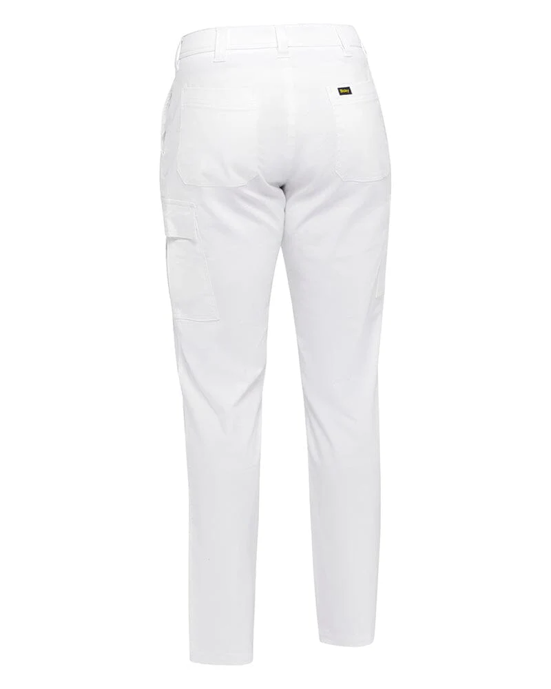 Stretch Cotton Drill Cargo Pants - White - Image 2