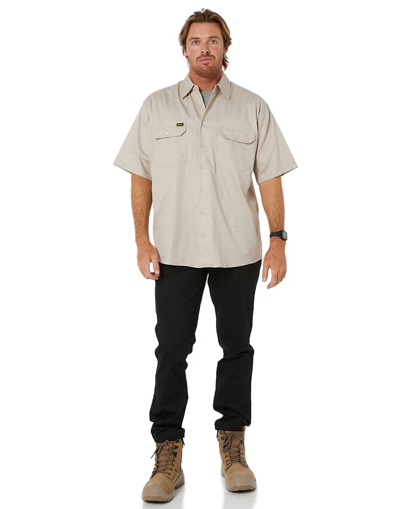 Stretch Cotton Drill Work Pants - Black - Image 2