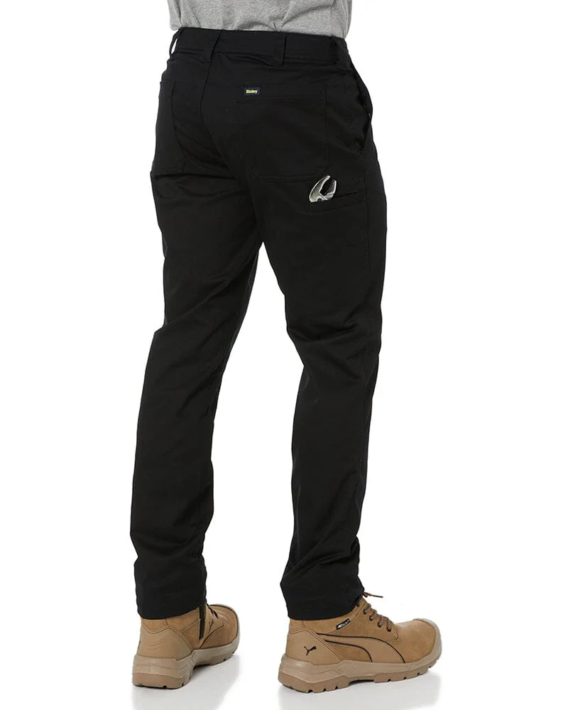 Stretch Cotton Drill Work Pants - Black - Image 5