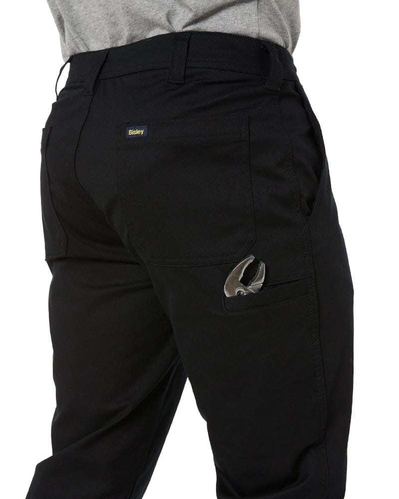 Stretch Cotton Drill Work Pants - Black - Image 6