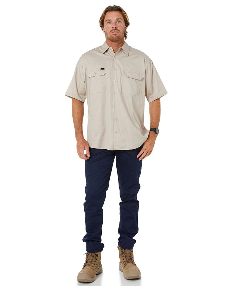 Stretch Cotton Drill Work Pants - Navy - Image 2