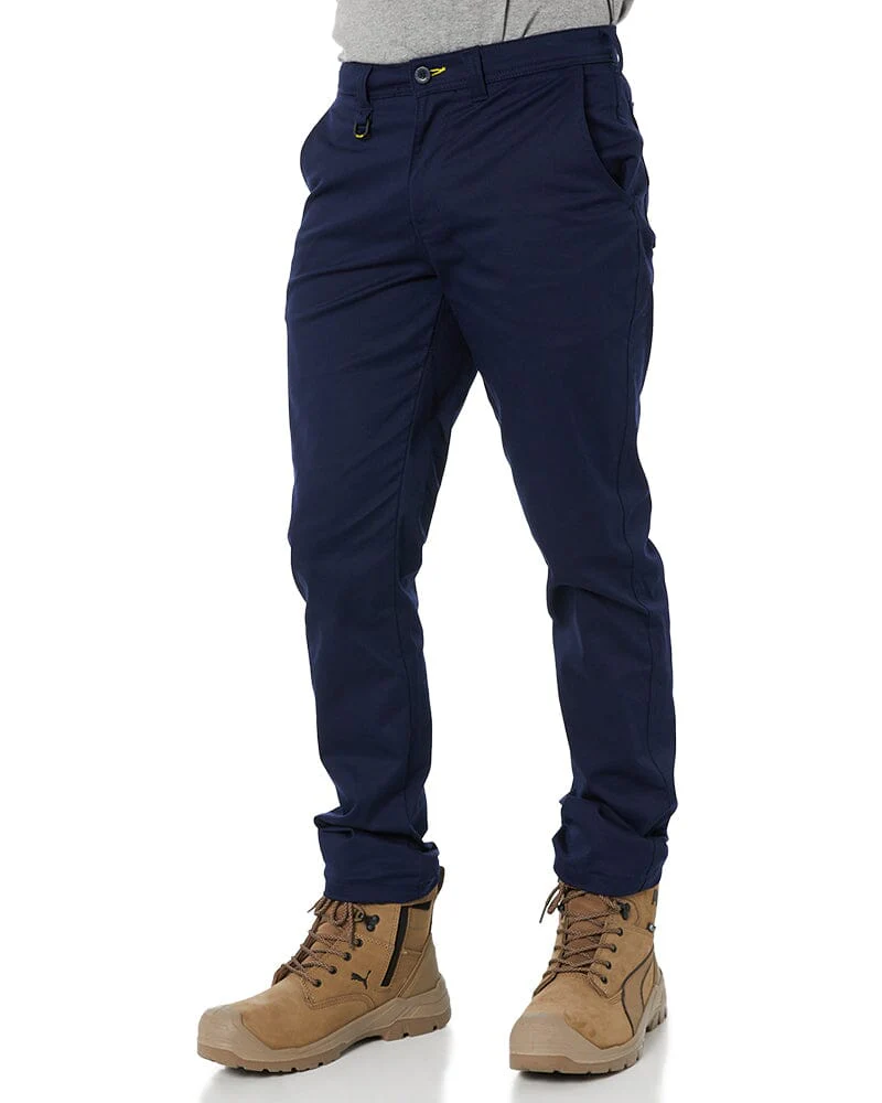 Stretch Cotton Drill Work Pants - Navy - Image 3