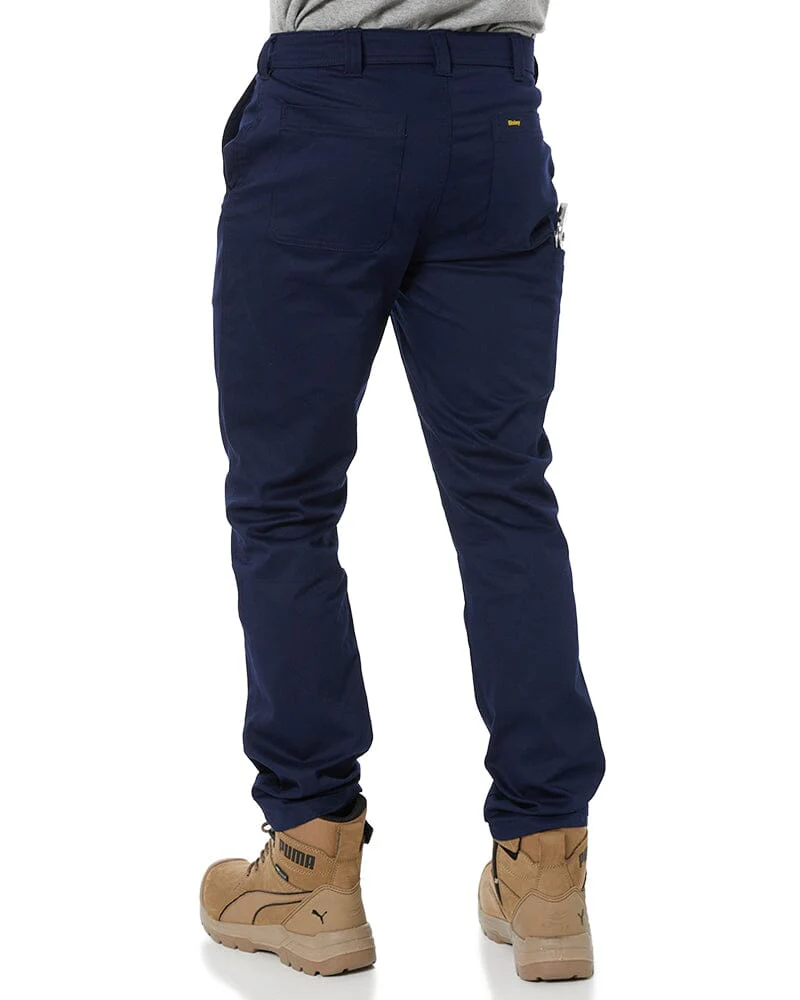 Stretch Cotton Drill Work Pants - Navy - Image 4