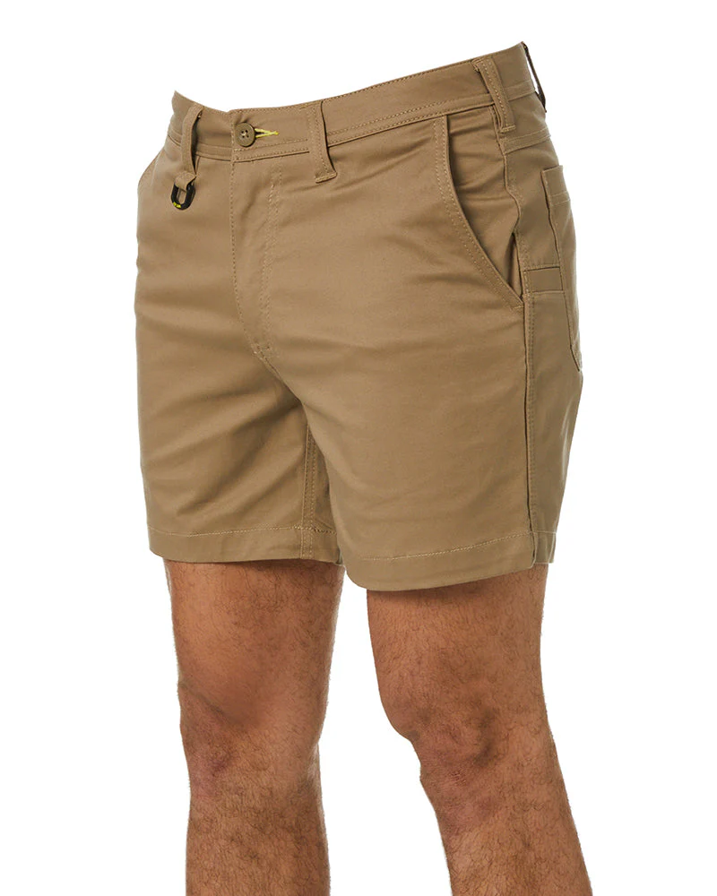 Stretch Cotton Short Short - Khaki - Image 3