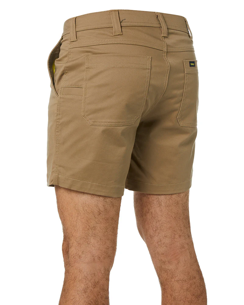 Stretch Cotton Short Short - Khaki - Image 4