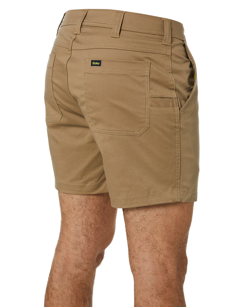 Stretch Cotton Short Short - Khaki - Image 5