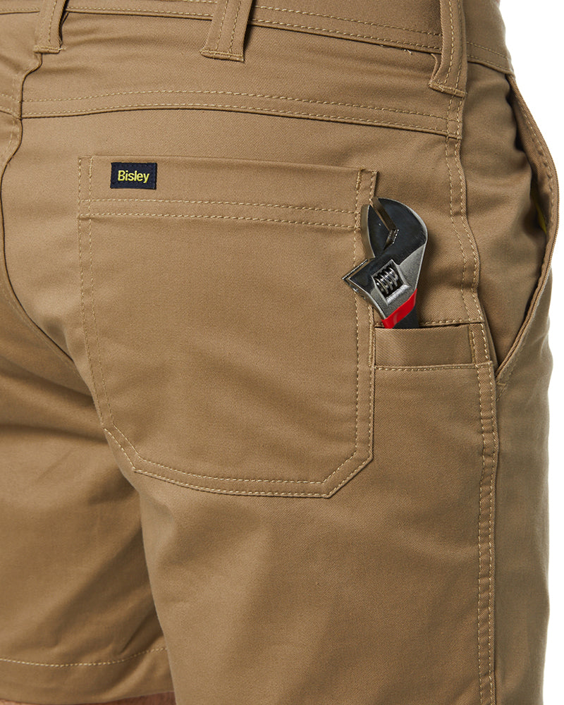 Stretch Cotton Short Short - Khaki - Image 7