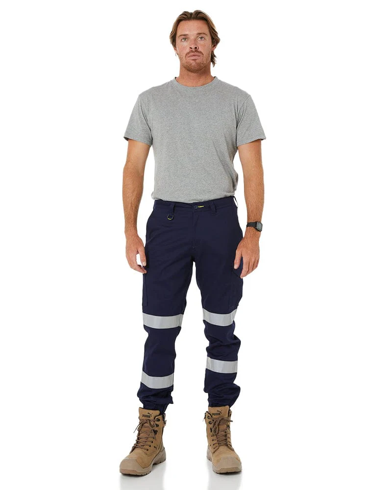 Taped Biomotion Stretch Cotton Drill Cargo Cuffed Pants - Navy - Image 2