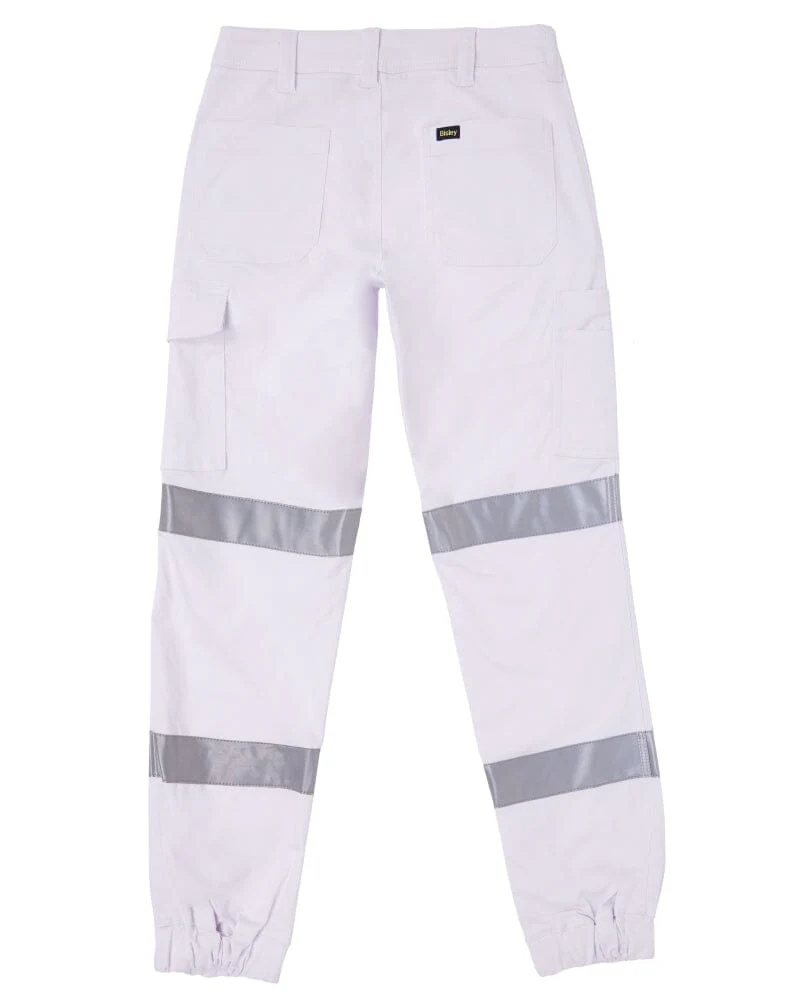 Taped Biomotion Stretch Cotton Drill Cargo Cuffed Pants - White - Image 2