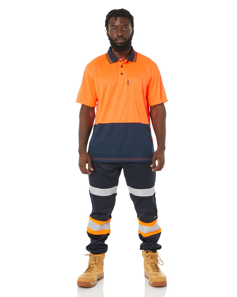 Taped Biomotion Track Pants - Orange/Navy - Image 2