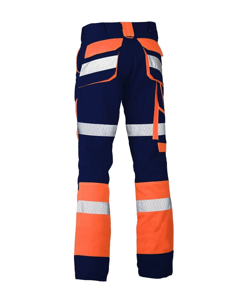 Taped Biomotion Two Tone Pants * - Orange/Navy - Image 2