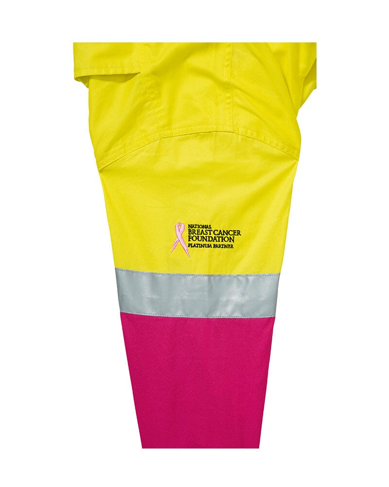 Taped Hi Vis Cool Lightweight LS Shirt - Yellow/Pink - Image 3