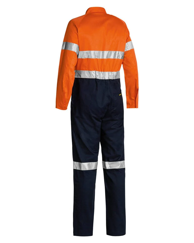 Taped Hi Vis Lightweight Coverall * - Orange/Navy - Image 2