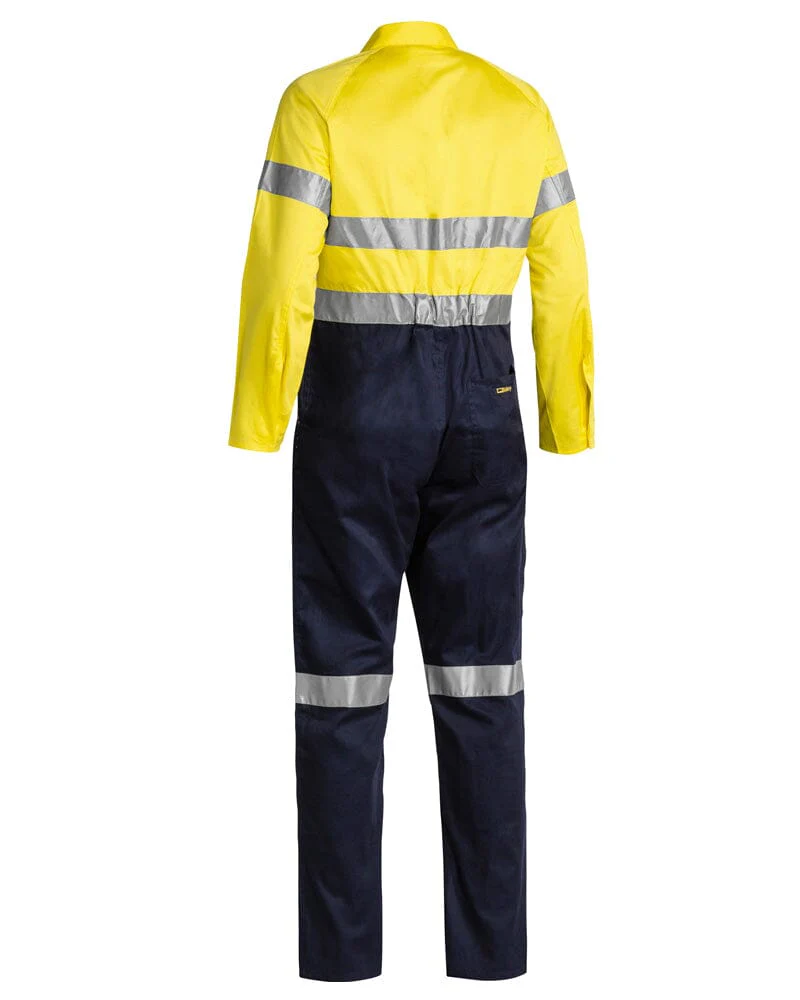 Taped Hi Vis Lightweight Coverall * - Yellow/Navy - Image 2