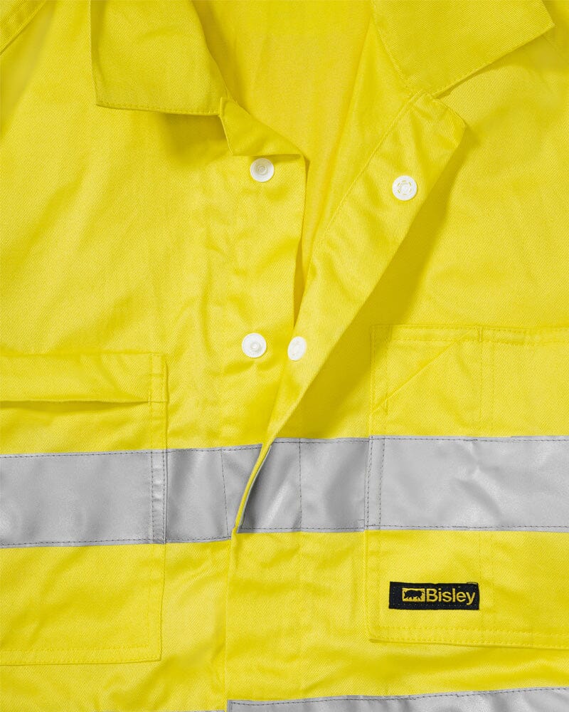 Taped Hi Vis Lightweight Coverall * - Yellow/Navy - Image 3