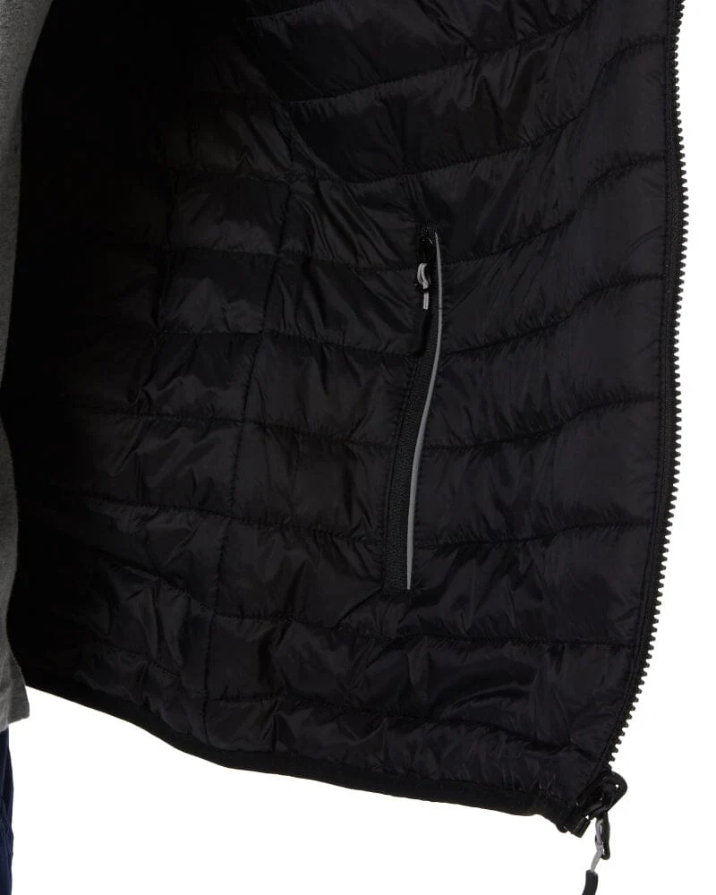 Taped Hi Vis Reversible Puffer Vest - Yellow - Image 11