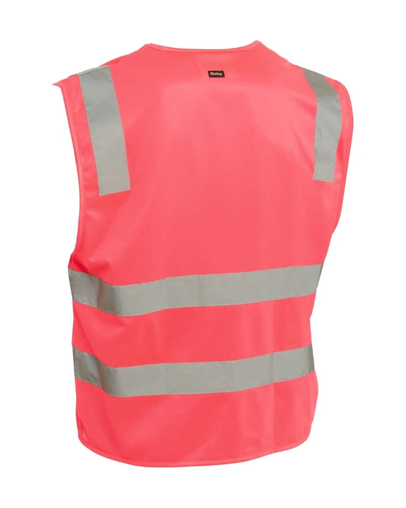 Taped Hi Vis Safety Zip Vest - Hi Vis Pink - Image 2