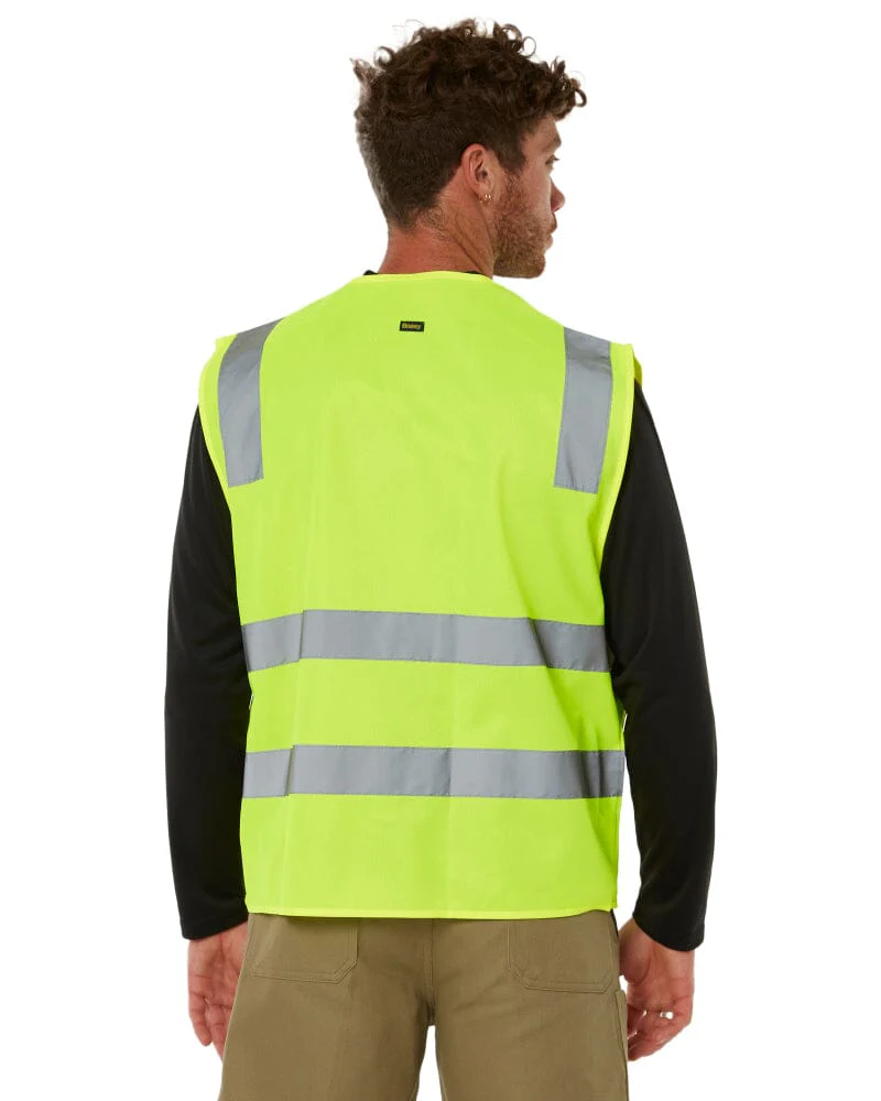 Taped Hi Vis Safety Zip Vest - Yellow - Image 4