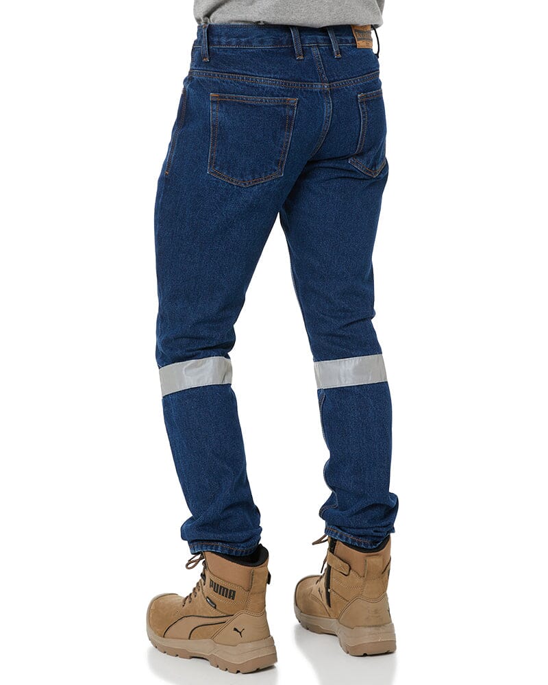 Taped Rough Rider Denim Jean - Navy - Image 4