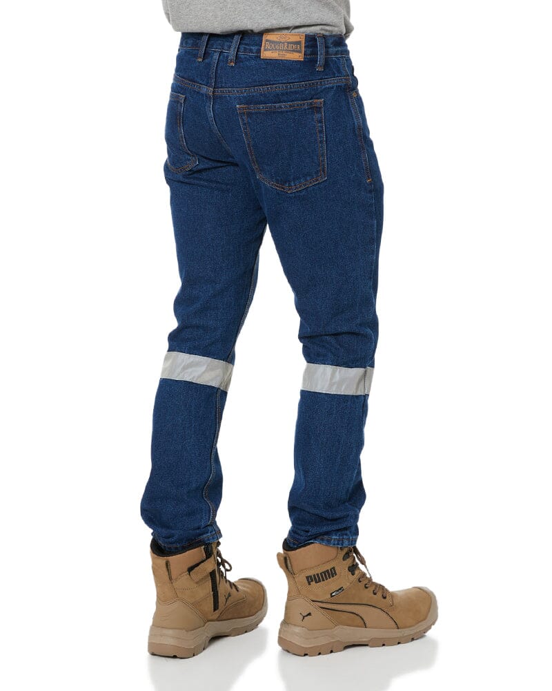 Taped Rough Rider Denim Jean - Navy - Image 5