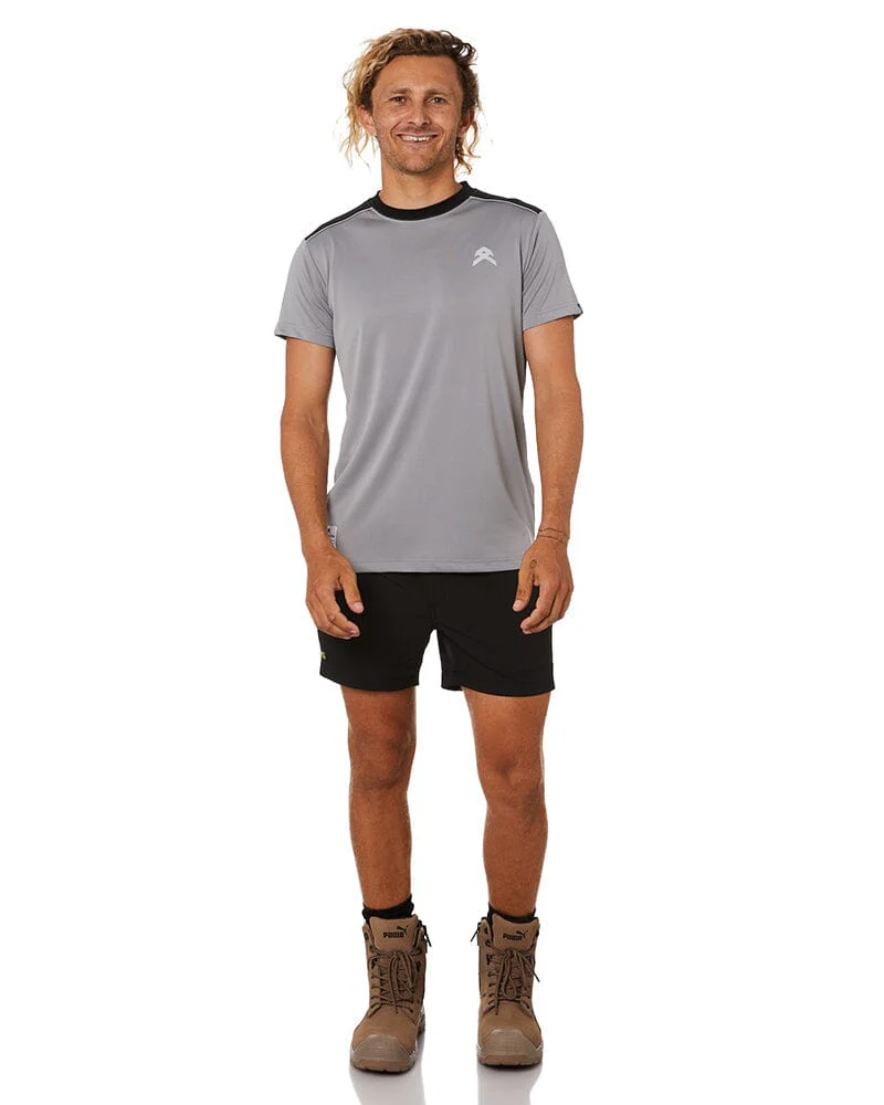 Tradies Flex And Move 4-Way Stretch Elastic Short Value Twin Pack - Black - Image 3