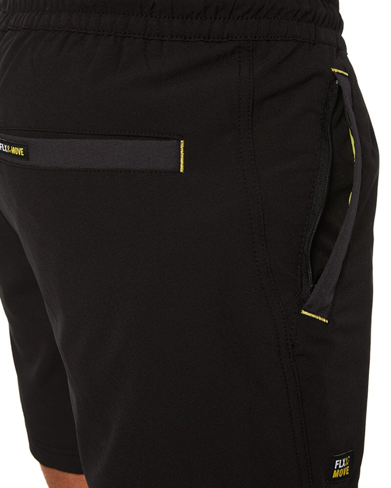 Tradies Flex And Move 4-Way Stretch Elastic Short Value Twin Pack - Black - Image 7