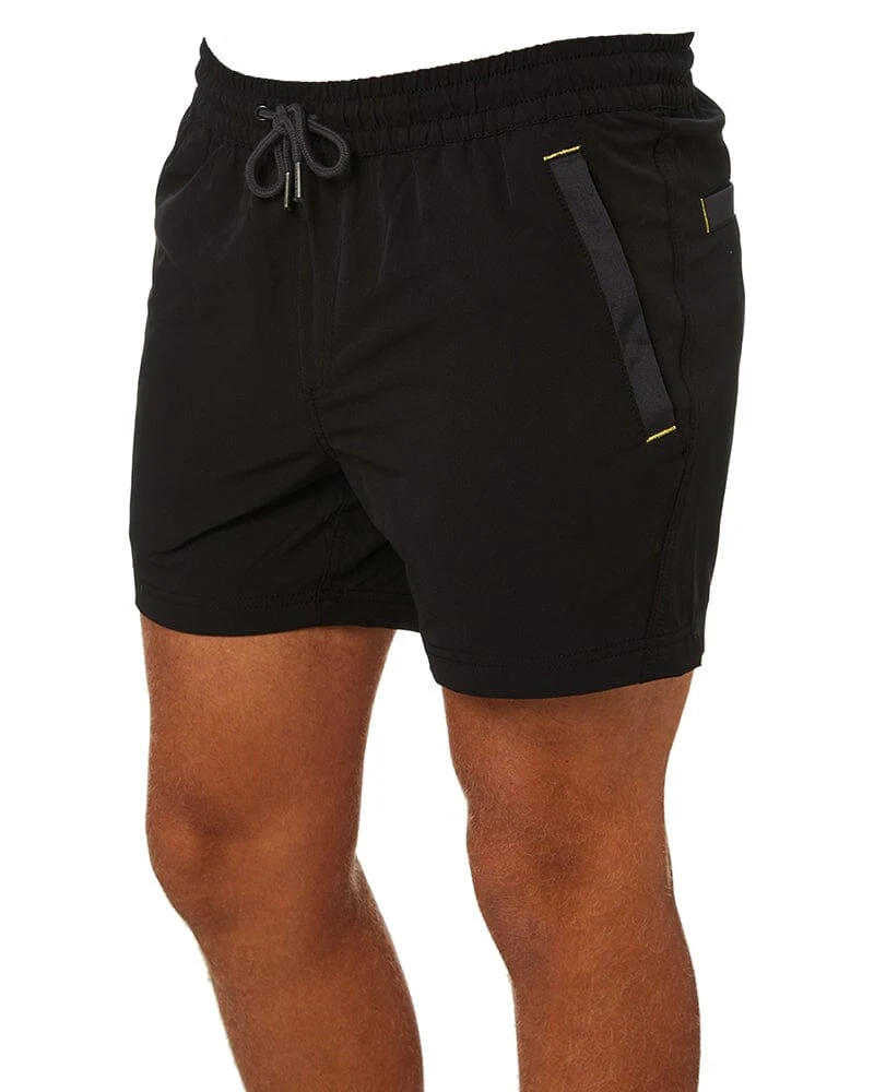 Tradies Flex And Move 4-Way Stretch Elastic Short Value Pack - Black - Image 3