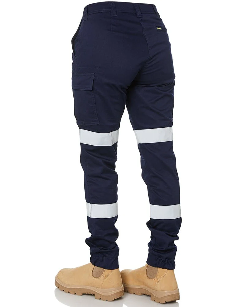 Tradies Womens Taped Cotton Cargo Cuffed Pants Value Pack - Navy - Image 4