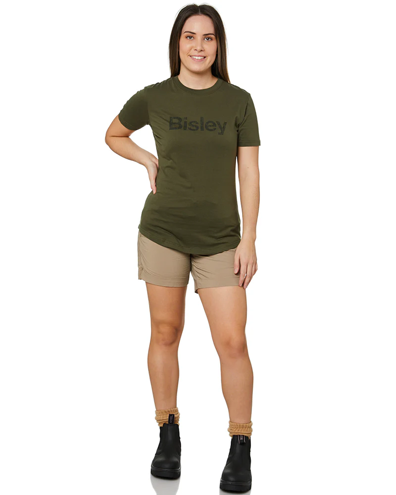 Women's Cotton Logo Tee - Army Green - Image 2