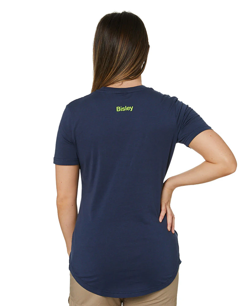 Women's Cotton Logo Tee - Navy - Image 4