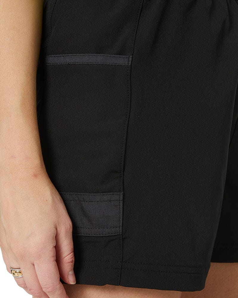 Womens Flex and Move 4-Way Stretch Elastic Waist Short - Black - Image 6