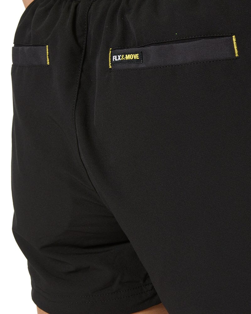 Womens Flex and Move 4-Way Stretch Elastic Waist Short - Black - Image 7