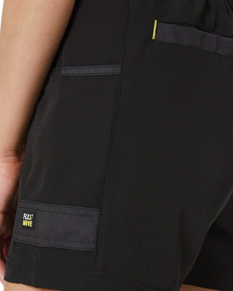 Womens Flex and Move 4-Way Stretch Elastic Waist Short - Black - Image 8