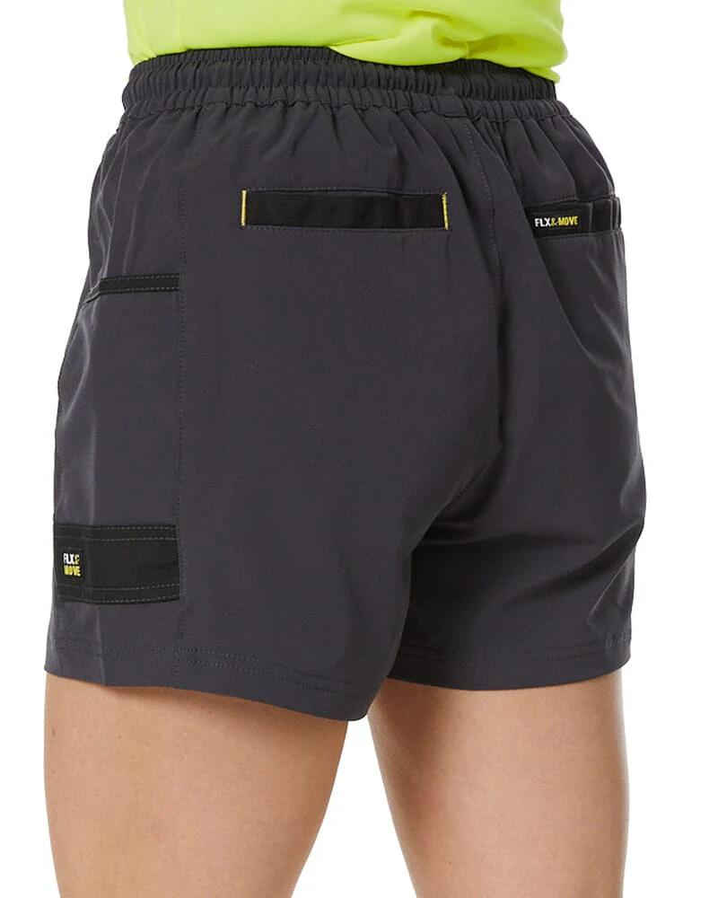 Womens Flex and Move 4-Way Stretch Elastic Waist Short - Charcoal - Image 4