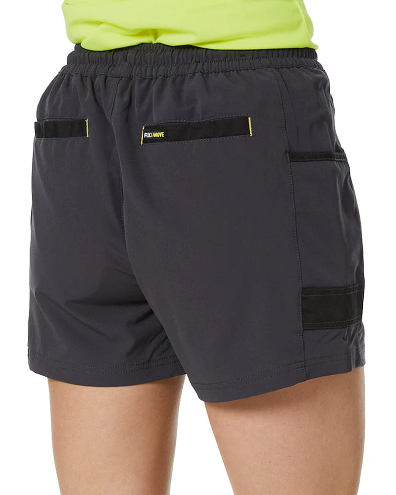Womens Flex and Move 4-Way Stretch Elastic Waist Short - Charcoal - Image 5