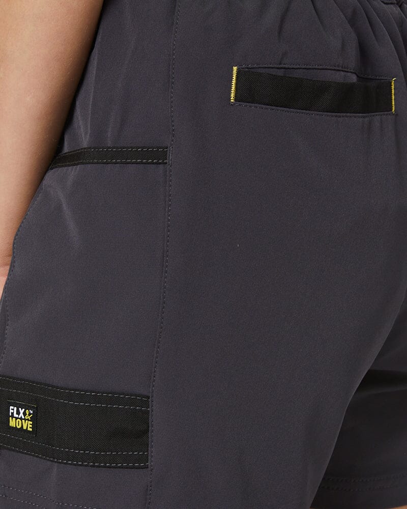 Womens Flex and Move 4-Way Stretch Elastic Waist Short - Charcoal - Image 8