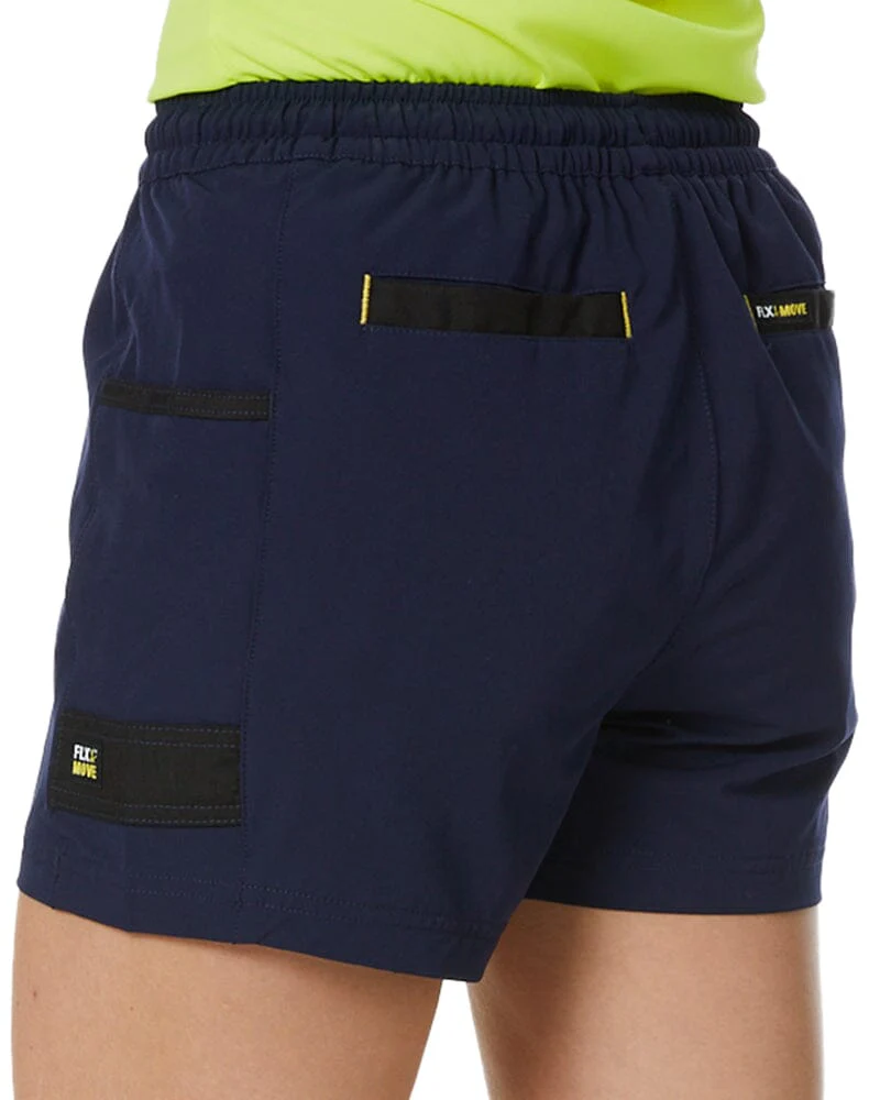 Womens Flex and Move 4-Way Stretch Elastic Waist Short - Navy - Image 4