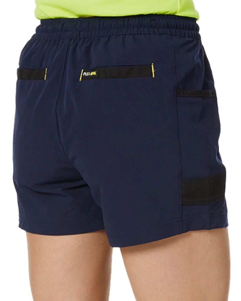 Womens Flex and Move 4-Way Stretch Elastic Waist Short - Navy - Image 5
