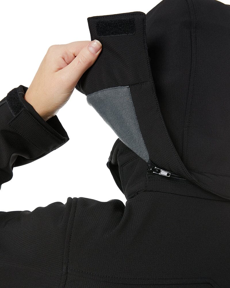 Womens Flex and Move Hooded Soft Shell Jacket - Black - Image 5