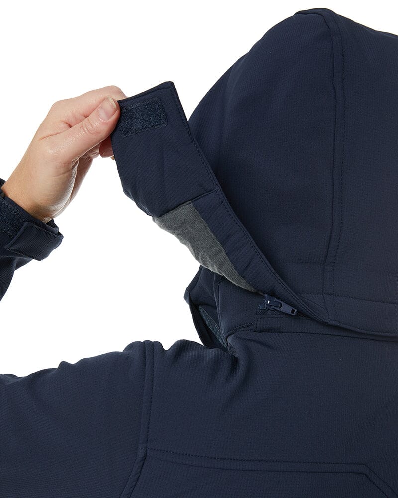 Womens Flex and Move Hooded Soft Shell Jacket - Navy - Image 5