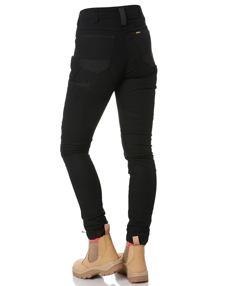 Womens Flex and Move Stretch Cotton Shield Cuff Pants - Black - Image 4