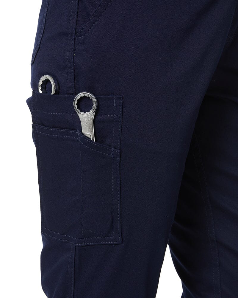 Womens Stretch Cotton Cargo Pants - Navy - Image 6