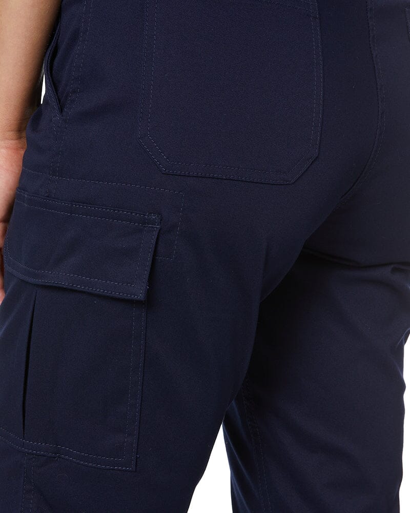 Womens Stretch Cotton Cargo Pants - Navy - Image 8